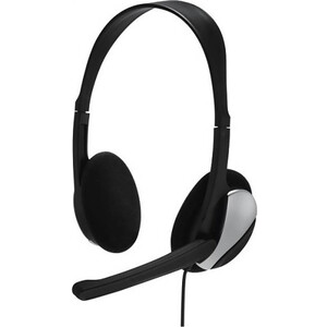 Гарнитура HAMA Essential HS-P100 черный 2м накладные оголовье (00139900) с микрофоном