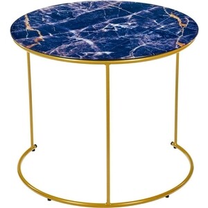 Набор кофейных столиков Bradex Tango темно-синий, ножки матовое золото, 2 шт (FR 0757)
