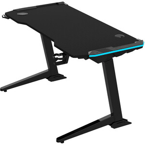 Стол для компьютера FoxGear для геймеров с электроприводом и RGB - подсветкой FG-ZE-49B (ширина 125 см)