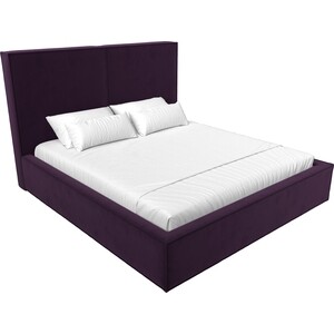 Интерьерная кровать Лига Диванов Аура 160 велюр фиолетовый (113023)