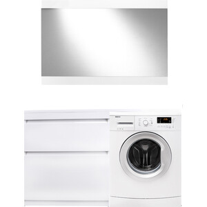 Мебель для ванной Style line Даллас Люкс 88 (150L) напольная, под стиральную машину, белая