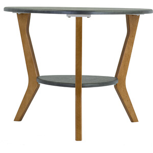 Стол журнальный Мебелик BeautyStyle 15 серый бетон, бук (П0005952)