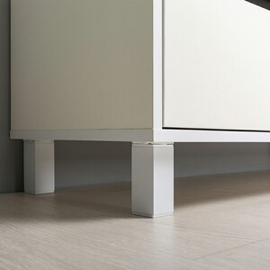 Комплект мебели Моби Муссон цвет белый/чёрный/дуб эндгрейн элегантный/кожзам белый (11.28+13.277)