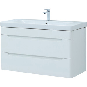 Мебель для ванной Aquanet София 105 два ящика, белый глянец