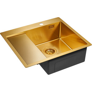 Кухонная мойка Paulmark Alster 59х51 брашированное золото (PM825951-BGR)