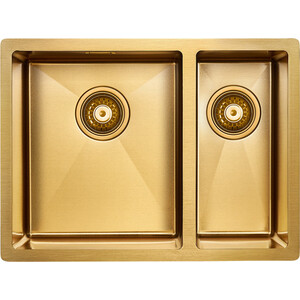 Кухонная мойка Paulmark Annex 59х44 брашированное золото (PM545944-BGL)