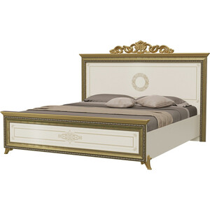 Кровать Мэри Версаль СВ-04ШК 1800х2000 с короной, цвет слоновая кость