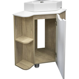 Мебель для ванной Mixline Корнер 68 угловая левая, дуб