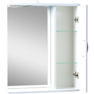 Зеркало-шкаф Emmy Рокард 60х70 правый, с подсветкой, белый (rok3.60bel-r)