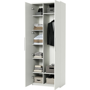 Шкаф комбинированный Шарм-Дизайн Комфорт МК-22 90х45 с зеркалом, белый