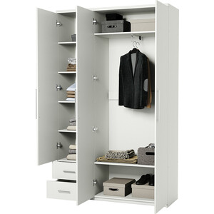 Шкаф трехдверный Шарм-Дизайн Комфорт МКЯ-32/1 135х45 с зеркалами, белый