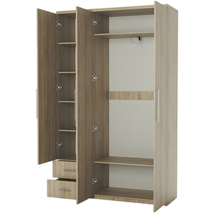 Шкаф трехдверный Шарм-Дизайн Комфорт МКЯ-32/1 150х45 с зеркалом, дуб сонома