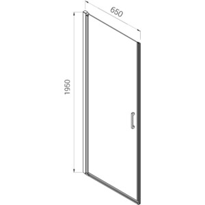 Душевая дверь Vincea Alpha VDP-3AL 65х195 прозрачная, хром (VDP-3AL650CL)