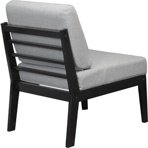 Кресло Мебелик Массив мягкое ткань серый, каркас венге (П0005657)