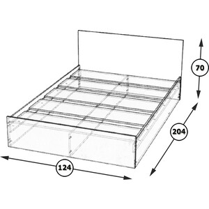 Кровать СВК Стандарт 120х200 дуб сонома (1024237)