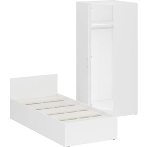 Комплект мебели СВК Стандарт кровать 90х200, шкаф угловой 81,2х81,2х200, белый (1024254)
