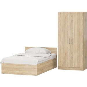 Комплект мебели СВК Стандарт кровать 120х200, шкаф 2-х створчатый 90х52х200, дуб сонома (1024336)