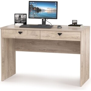 Компьютерный стол Моби Бостон №11 дуб эндгрейн элегантный/милк рикамо софт (1023148)
