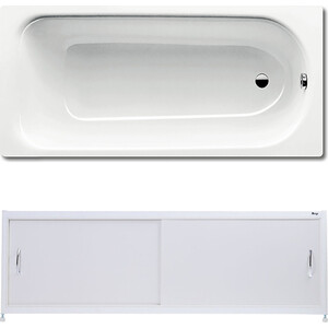 Ванна стальная Kaldewei Saniform Plus 361-1 Easy-Clean 150x70 с экраном Emmy Бланка и ножками