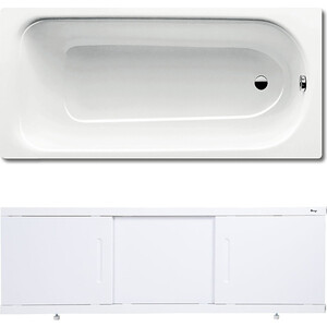 Ванна стальная Kaldewei Saniform Plus 363-1 Easy-Clean 170x70 с экраном Emmy Соната и ножками