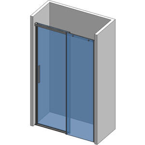 Душевая дверь AQUAme 120х195 прозрачная, хром (AQM4803-12)