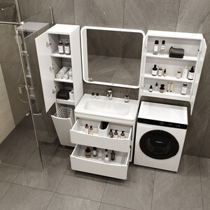 Мебель для ванной Style line Бергамо мини 80х35 Люкс Plus напольная, белая