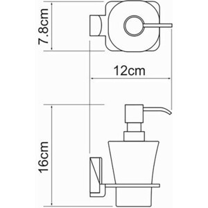 Дозатор для жидкого мыла Wasserkraft Leine хром (K-5099)