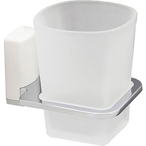 Стакан для ванной Wasserkraft Leine одинарный, белый/хром (K-5028WHITE)