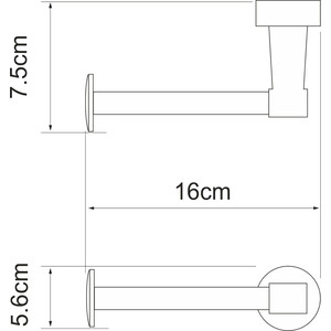 Держатель туалетной бумаги Wasserkraft Isen хром (K-4096)