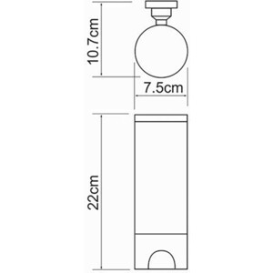 Контейнер для ватных дисков Wasserkraft хром (K-1079)