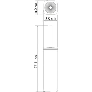 Ершик для унитаза Wasserkraft хром (K-1117)