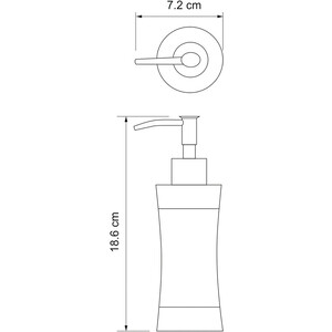 Дозатор для жидкого мыла Wasserkraft Wern черный (K-7599)