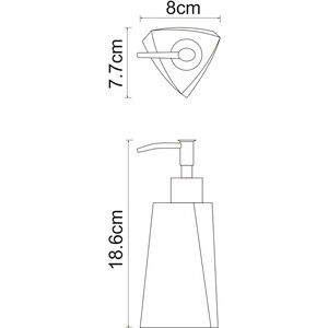 Дозатор для жидкого мыла Wasserkraft Ohre бежевый (K-37799)