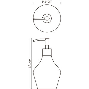 Дозатор для жидкого мыла Wasserkraft Dinkel белый (K-4699)