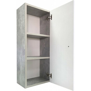 Шкаф подвесной Runo Кредо 30 серый бетон/белый (00-00001190)