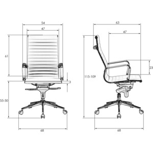 Офисное кресло для руководителей Dobrin CLARK LMR-101F светло-коричневый №321