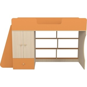 Кровать чердак со шкафом Капризун Капризун 11 (Р445-оранжевый)