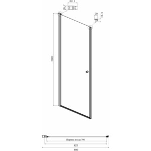 Душевая дверь Ambassador Elysium 90x200 прозрачная, хром (111011110CX)