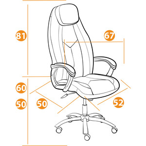 Компьютерное кресло TetChair Кресло Boss Lux флок бежевый/бежевый перфорированный 7/7/06