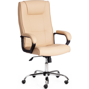 Компьютерное кресло TetChair Кресло MAXIMA Хром (22) кож/зам, бежевый, 36-34