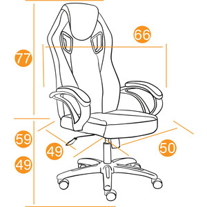 Компьютерное кресло TetChair Кресло PILOT кож/зам/ткань, черный перфорированный/св.серый/красный, 36-6/06/TW-14/36-161