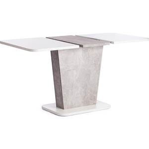 Стол обеденный TetChair Gent лдсп 110/145x68,6x75,5 см белый/бетон
