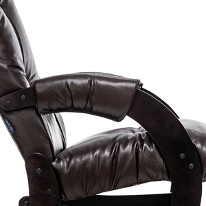 Кресло-качалка Leset Модель 68 (Футура) венге текстура, ткань Varana DK Brown