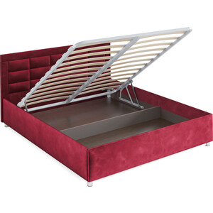 Кровать Mebel Ars Версаль 160 см (бархат красный STAR VELVET 3 DARK RED)