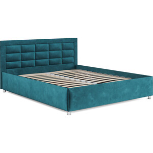 Кровать Mebel Ars Версаль 160 см (бархат сине-зеленый STAR VELVET 43 BLACK GREEN)