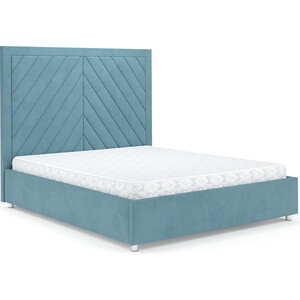 Кровать Mebel Ars Мишель 160 см (голубой - Luna 089)