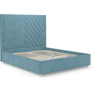 Кровать Mebel Ars Мишель 160 см (голубой - Luna 089)