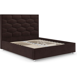 Кровать Mebel Ars Рица 160 см (велюр шоколад HB-178 16)
