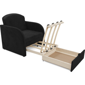 Кресло-кровать Mebel Ars Малютка (велюр черный НВ-178 17)