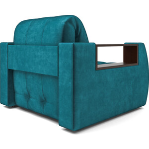 Кресло-кровать Mebel Ars Барон №3 (бархат сине-зеленый STAR VELVET 43 BLACK GREEN)